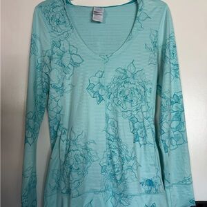 The North Face Women's VaporWick Floral Long-Sleeve Scoop Neck Top